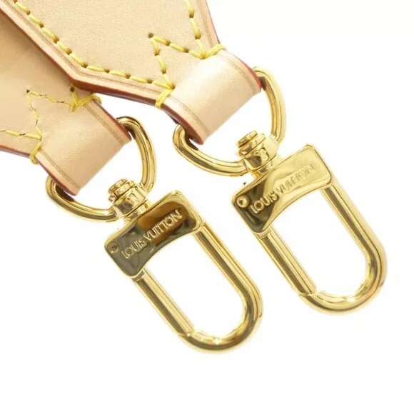 Authentic LOUIS VUITTON Shoulder Strap Light Brown Leather